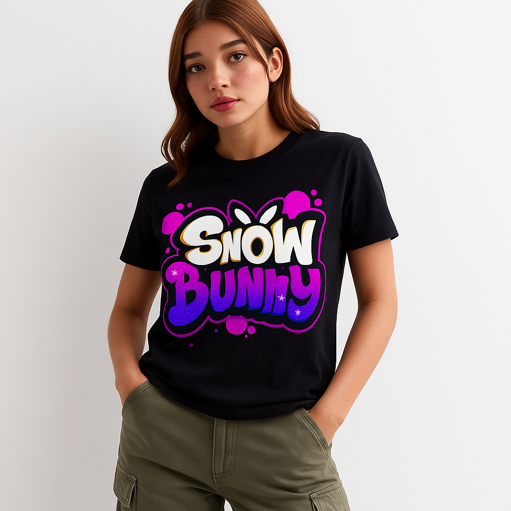 Snow Bunny – Cute Graphic T-Shirt for Girl's Classic T-Shirt