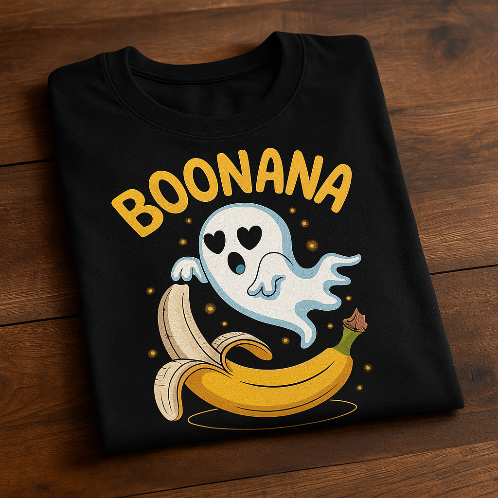 BooNana – Funny Black T-Shirt for Halloween & Banana Lovers