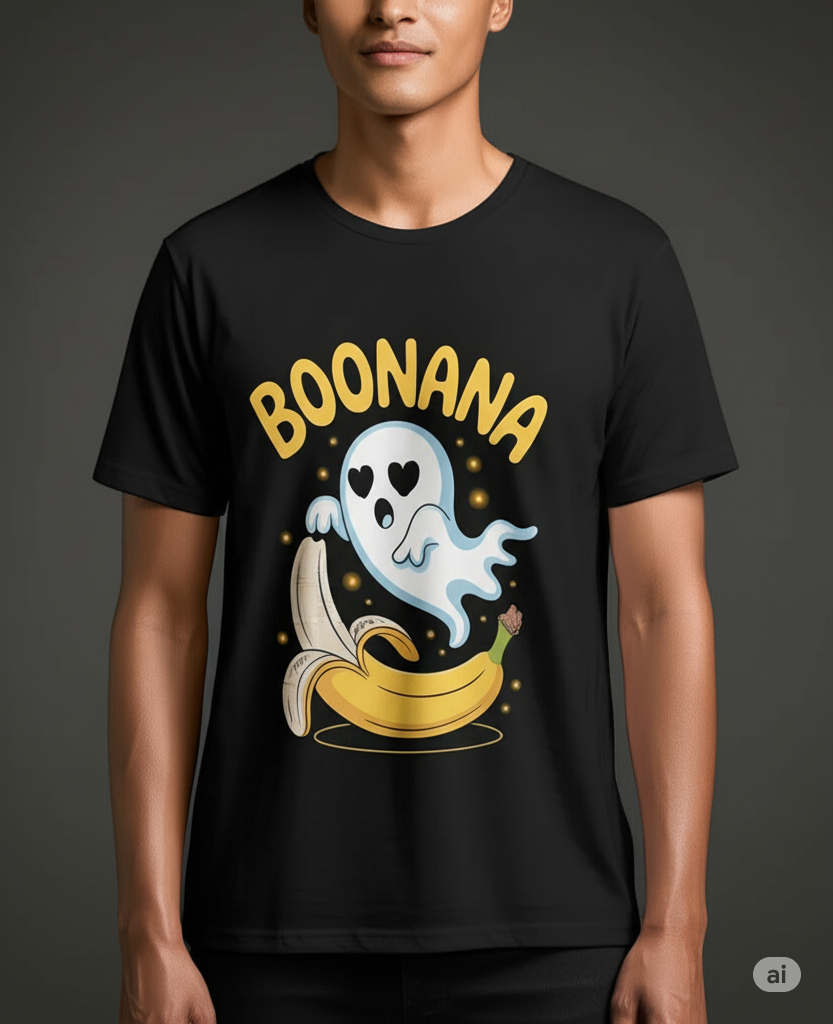 BooNana – Funny Black T-Shirt for Halloween & Banana Lovers
