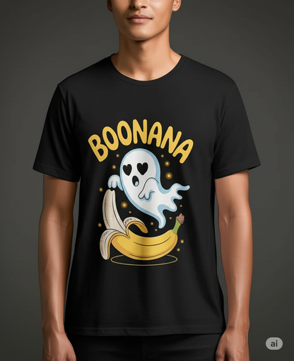 BooNana – Funny Black T-Shirt for Halloween & Banana Lovers